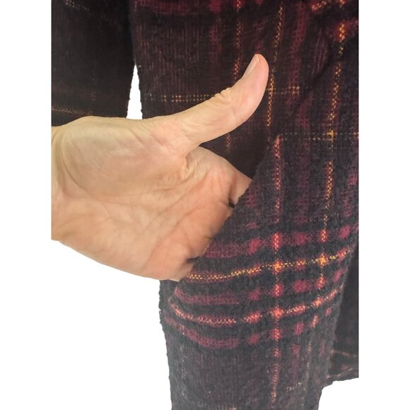 Nasty Gal "I Want You So Plaid" Oversized Boyfriend Coat Blazer Size S Jacket - Picture 5 of 9